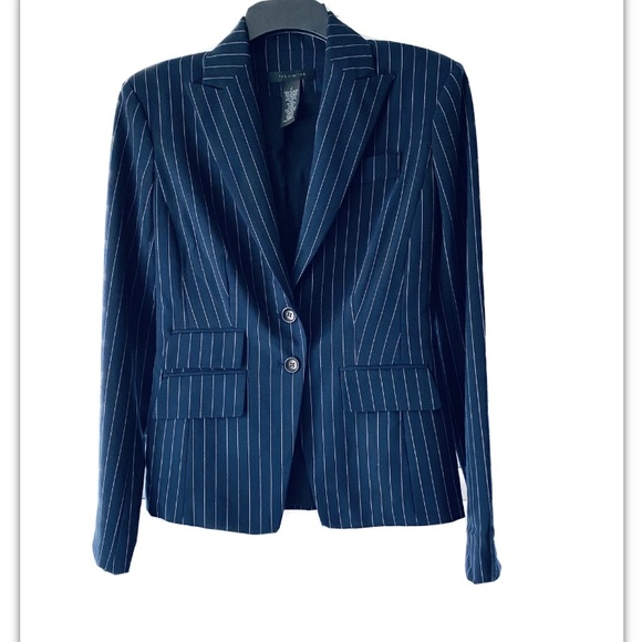 blue pinstripe jacket